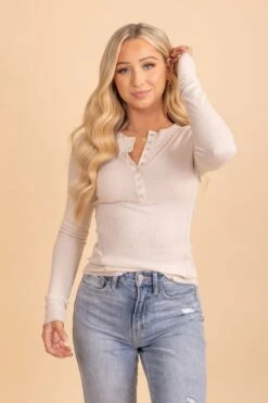 It's The Simple Things Waffle Knit Buttoned Top -Outlet Bella Ella Boutique Store 15 e348b946 38a6 4f26 9c74 f2993e6c2a78 5000x