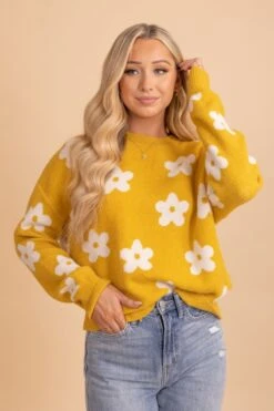 Picking Sunflowers Print Sweater