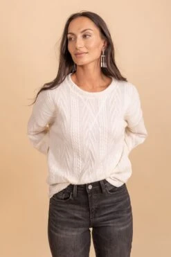 Just For You Textured Pullover Sweater