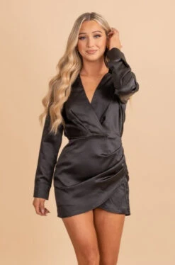 Choose Connection Wrap Mini Dress