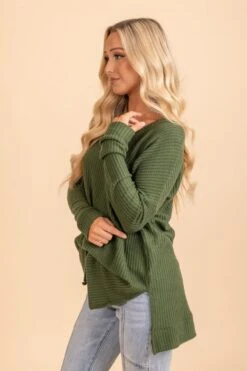 Spiced Cider V-Neck Waffle Top -Outlet Bella Ella Boutique Store 2 c5403339 28bd 4b06 b296 8f94ad6762cd 5000x