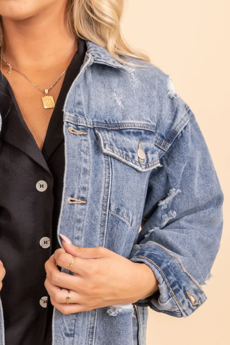 A Good Heart Oversized Denim Jacket 4 A Good Heart Oversized Denim Jacket - Image 2
