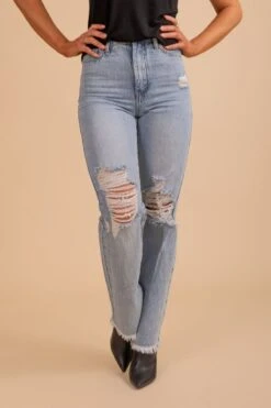 Denim Blue Skies Distressed Jeans