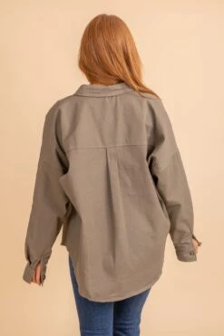 Love More Green Button Up Jacket -Outlet Bella Ella Boutique Store 3 9d752189 6d17 4c77 b111 5835b814ace9 5000x