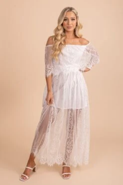 Be Mine For Life Lace Maxi Dress