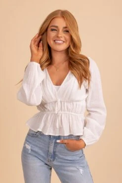 Through The Clouds Cinched Top