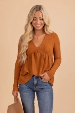 Here With You Long Sleeve Waffle Top -Outlet Bella Ella Boutique Store 4 b603bb84 55ee 40d2 84fc 759b84d4e4cf 5000x