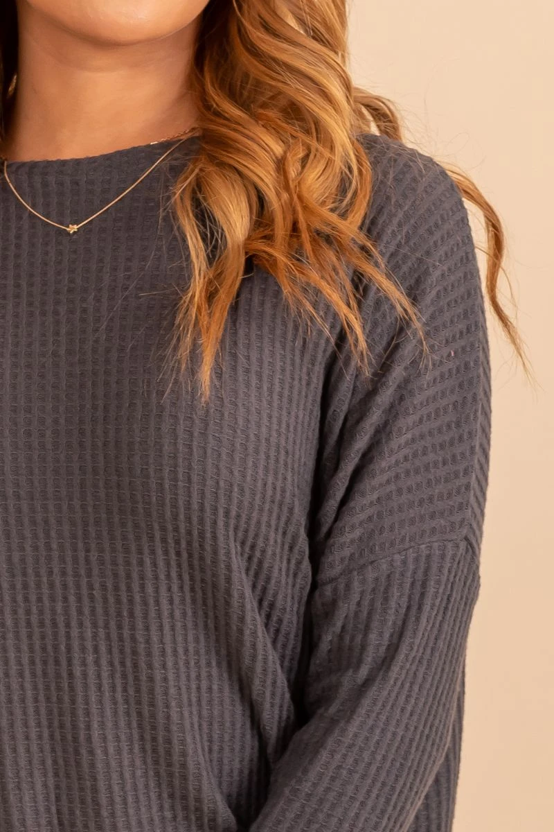 Beautiful Thinking Waffle Knit Top 4 Beautiful Thinking Waffle Knit Top - Image 2