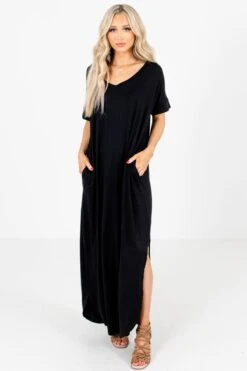 A Thousand Years Maxi Dress 24 A Thousand Years Maxi Dress -Outlet Bella Ella Boutique Store A Thousand Years Black Dress Front 5000x