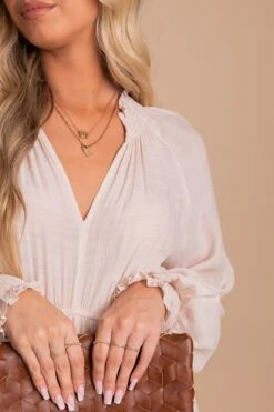 Aspire To Inspire Long Sleeve Maxi Dress -Outlet Bella Ella Boutique Store AspireToInspire Long Sleeve Maxi Dress natural 4 5000x