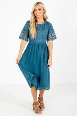 Awaken My Love Midi Dress 23 Awaken My Love Midi Dress -Outlet Bella Ella Boutique Store Awaken My Love Blue Dress Front 5000x