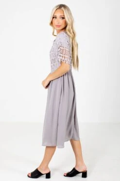 Awaken My Love Midi Dress 17 Awaken My Love Midi Dress -Outlet Bella Ella Boutique Store Awaken My Love Gray Dress Side 5000x