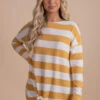 Oh So Sweet Mustard Striped Top -Outlet Bella Ella Boutique Store BELLAELLA 12.15.21 1939 1 5000x