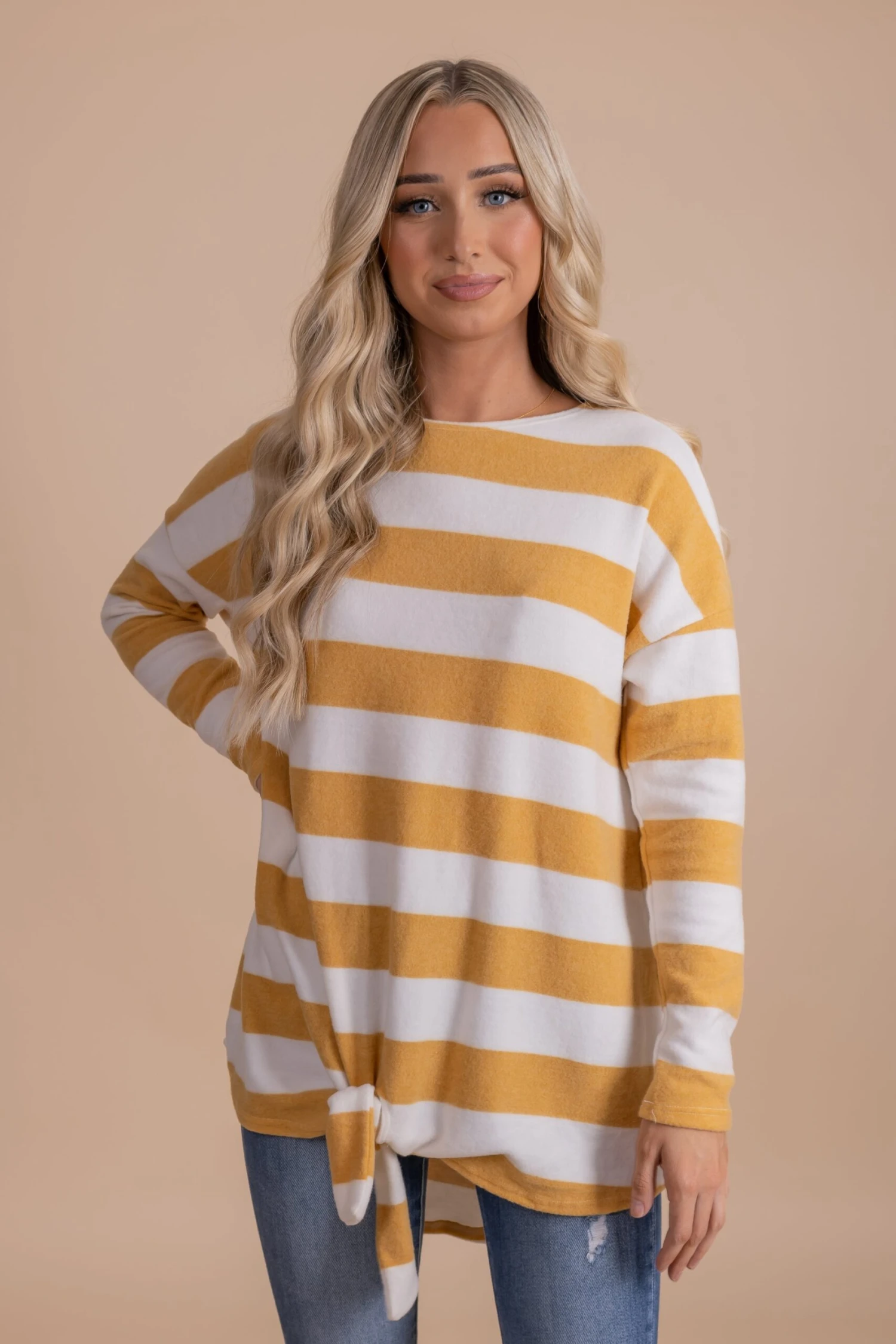 Oh So Sweet Mustard Striped Top 7 Oh So Sweet Mustard Striped Top - Image 5