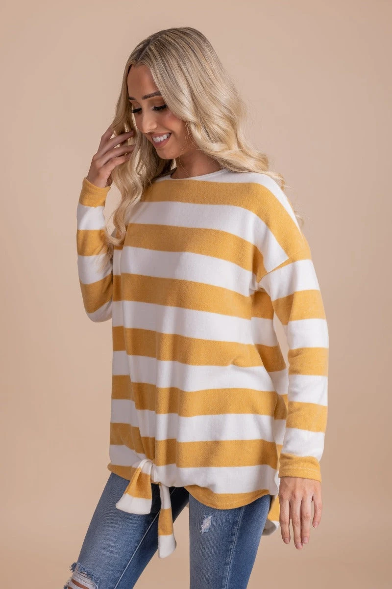 Oh So Sweet Mustard Striped Top 8 Oh So Sweet Mustard Striped Top - Image 6