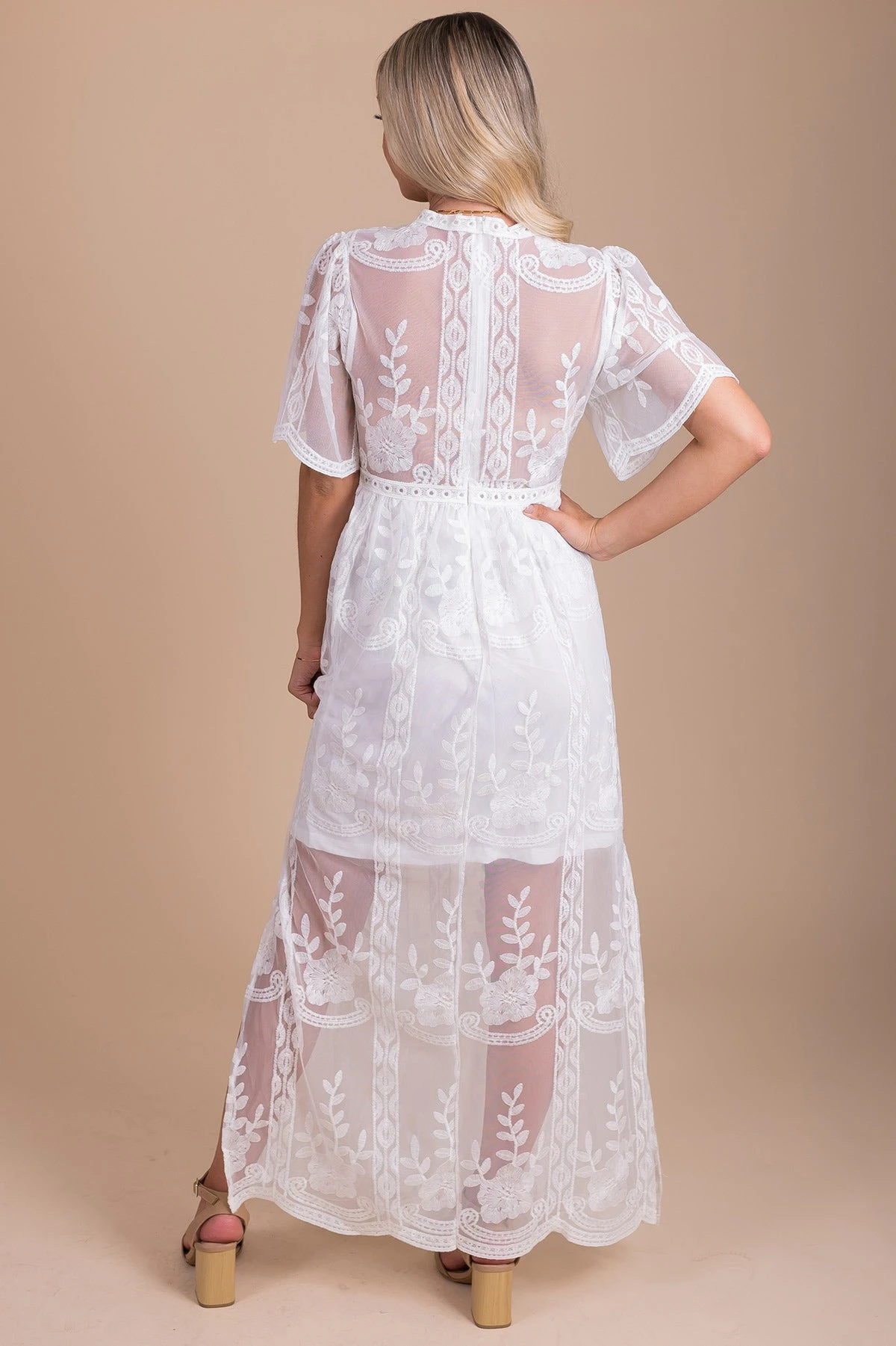IRIS Light My Fire White Lace Maxi Dress 4 IRIS Light My Fire White Lace Maxi Dress - Image 2