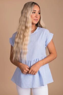 Around Town Peplum Top -Outlet Bella Ella Boutique Store BELLAELLA 5.20.21 3140 5000x