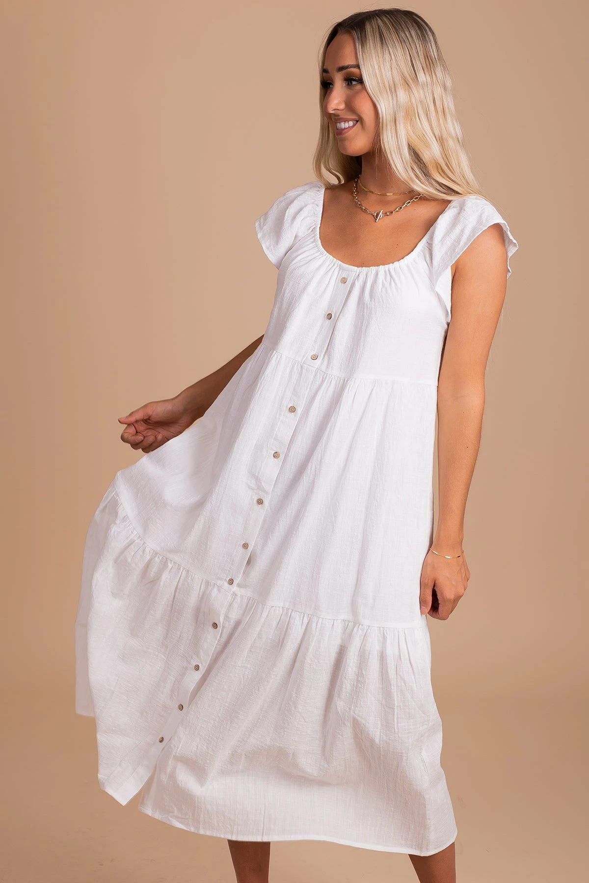 Just Daydreaming Button Front Midi Dress 3 Just Daydreaming Button Front Midi Dress