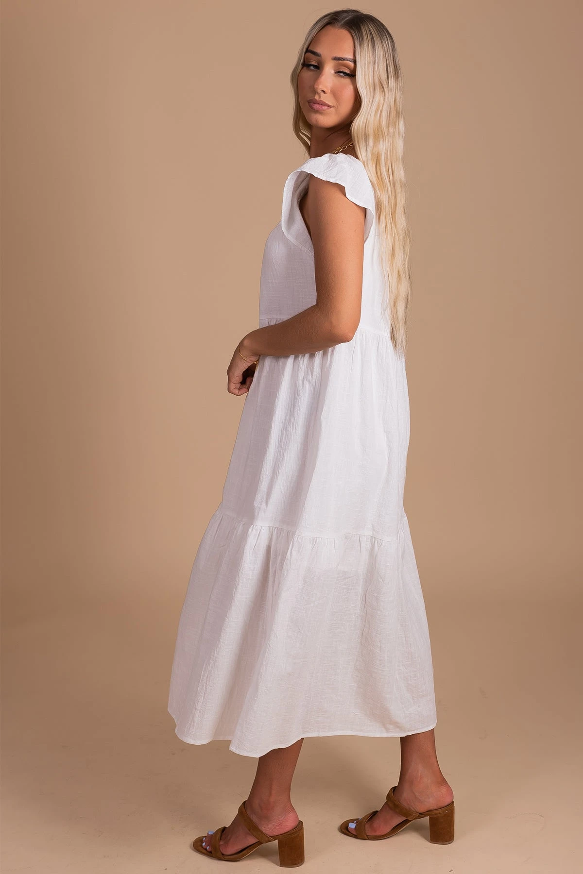 Just Daydreaming Button Front Midi Dress 5 Just Daydreaming Button Front Midi Dress - Image 3