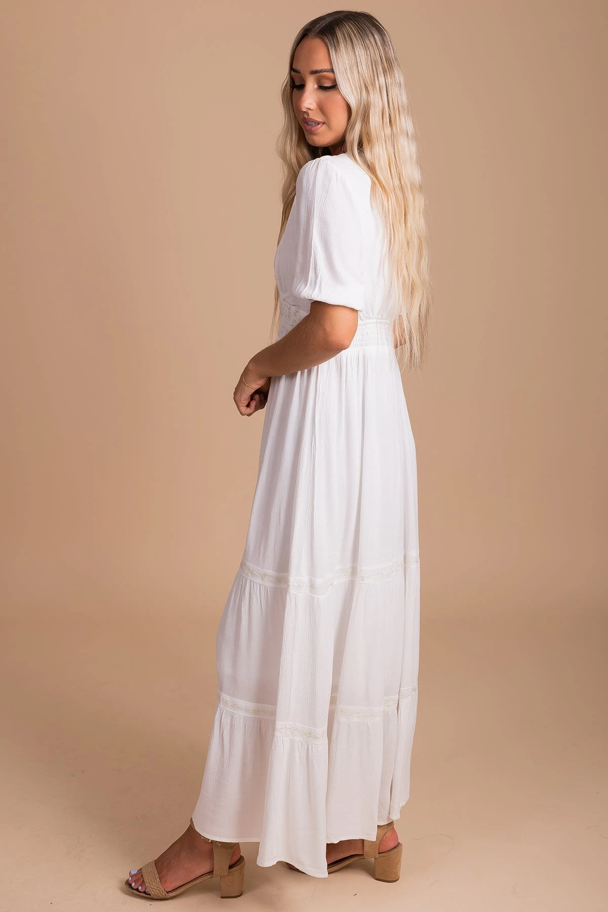 Be A Wildflower Maxi Dress - White 10 Be A Wildflower Maxi Dress - White - Image 8