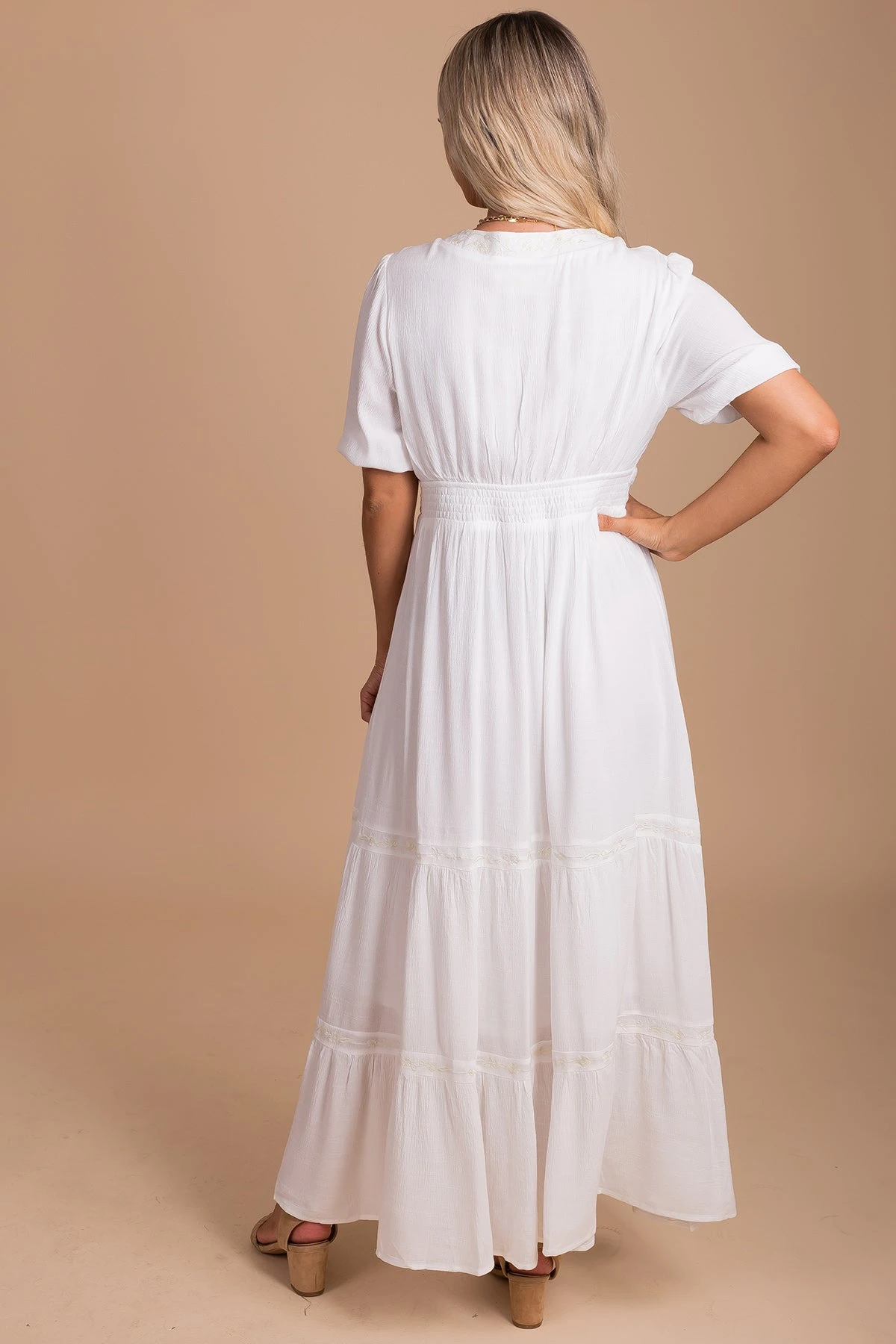 Be A Wildflower Maxi Dress - White 4 Be A Wildflower Maxi Dress - White - Image 2