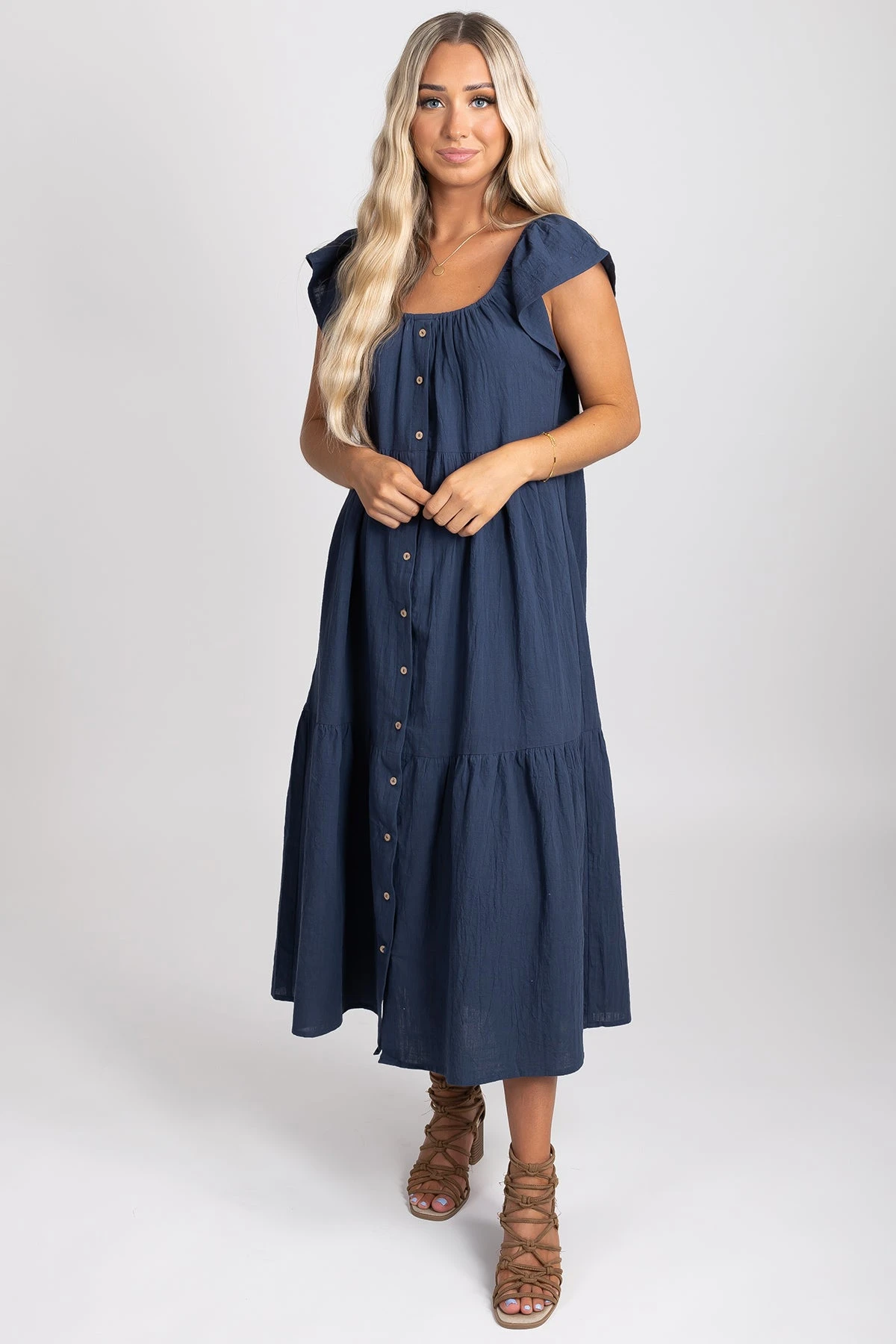 Just Daydreaming Button Front Midi Dress 12 Just Daydreaming Button Front Midi Dress - Image 10
