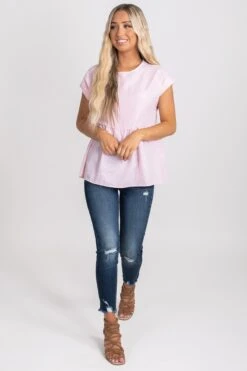 Around Town Peplum Top -Outlet Bella Ella Boutique Store BELLAELLA 5.20.21 4857 5000x