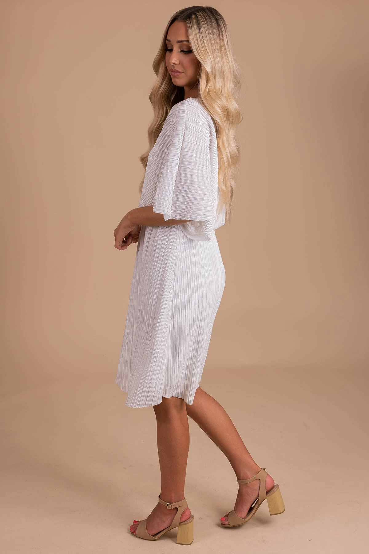 In The Limelight Ribbed Knee-Length Dress 4 In The Limelight Ribbed Knee-Length Dress - Image 2