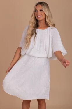 In The Limelight Ribbed Knee-Length Dress