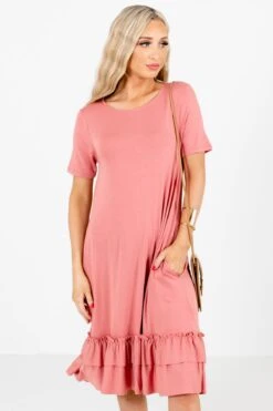 Beautiful Dream Knee-Length Dress 24 Beautiful Dream Knee-Length Dress -Outlet Bella Ella Boutique Store BeautifulDreamPinkDressFront 5000x