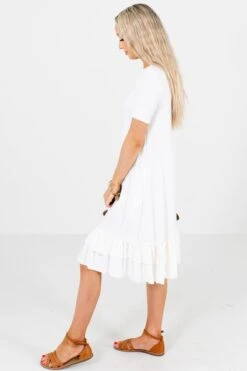 Beautiful Dream Knee-Length Dress 23 Beautiful Dream Knee-Length Dress -Outlet Bella Ella Boutique Store BeautifulDreamWhiteDressSide 5000x