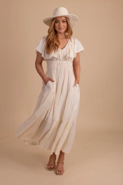 Beautifully Radiant Maxi Dress 14 Beautifully Radiant Maxi Dress -Outlet Bella Ella Boutique Store BeautifullyRadiantMaxiDress FrontWhite 5000x