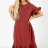 Bless Your Heart Midi Dress 2 Bless Your Heart Midi Dress -Outlet Bella Ella Boutique Store Bless Your Heart Red Dress Front 5000x