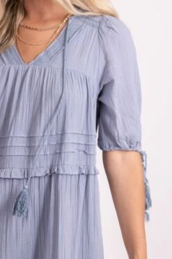 Bohemian Wonder Midi Dress -Outlet Bella Ella Boutique Store BohemianWonder Boho Dress Blue 4 5000x