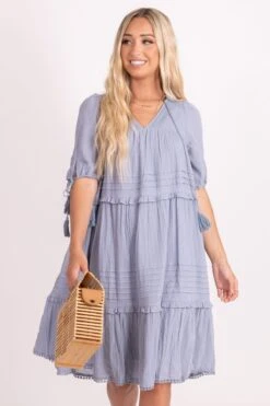Bohemian Wonder Midi Dress -Outlet Bella Ella Boutique Store BohemianWonder Boho Dress Blue 5000x