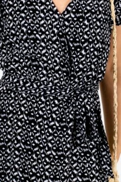 Bold Type Patterned Mini Dress 16 Bold Type Patterned Mini Dress -Outlet Bella Ella Boutique Store Bold Type Black Dress Detail 5000x