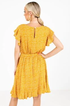 Bold Type Patterned Mini Dress 11 Bold Type Patterned Mini Dress -Outlet Bella Ella Boutique Store Bold Type Yellow Dress Back 5000x