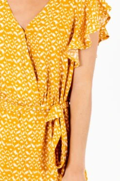 Bold Type Patterned Mini Dress 13 Bold Type Patterned Mini Dress -Outlet Bella Ella Boutique Store Bold Type Yellow Dress Detail 5000x