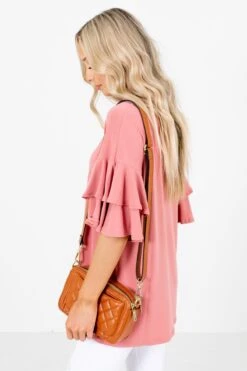 Build Your Dream Ruffle Top 27 Build Your Dream Ruffle Top -Outlet Bella Ella Boutique Store BuildYourDreamTopPinkSide 5000x