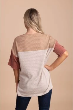 Casual Friday Ribbed Color Block Top -Outlet Bella Ella Boutique Store CasualFridayRibbedColorBlockTopmarsalaback 5000x
