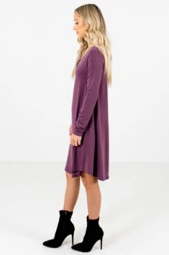 Chase Your Dreams Purple Mini Dress -Outlet Bella Ella Boutique Store Chase Your Dreams Purple Dress Side 5000x
