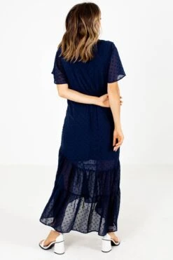 Countless Compliments Navy Maxi Dress -Outlet Bella Ella Boutique Store Countless Compliments Dress Back 5000x