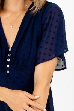 Countless Compliments Navy Maxi Dress -Outlet Bella Ella Boutique Store Countless Compliments Dress Detail 5000x