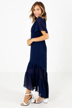 Countless Compliments Navy Maxi Dress -Outlet Bella Ella Boutique Store Countless Compliments Dress Side 5000x