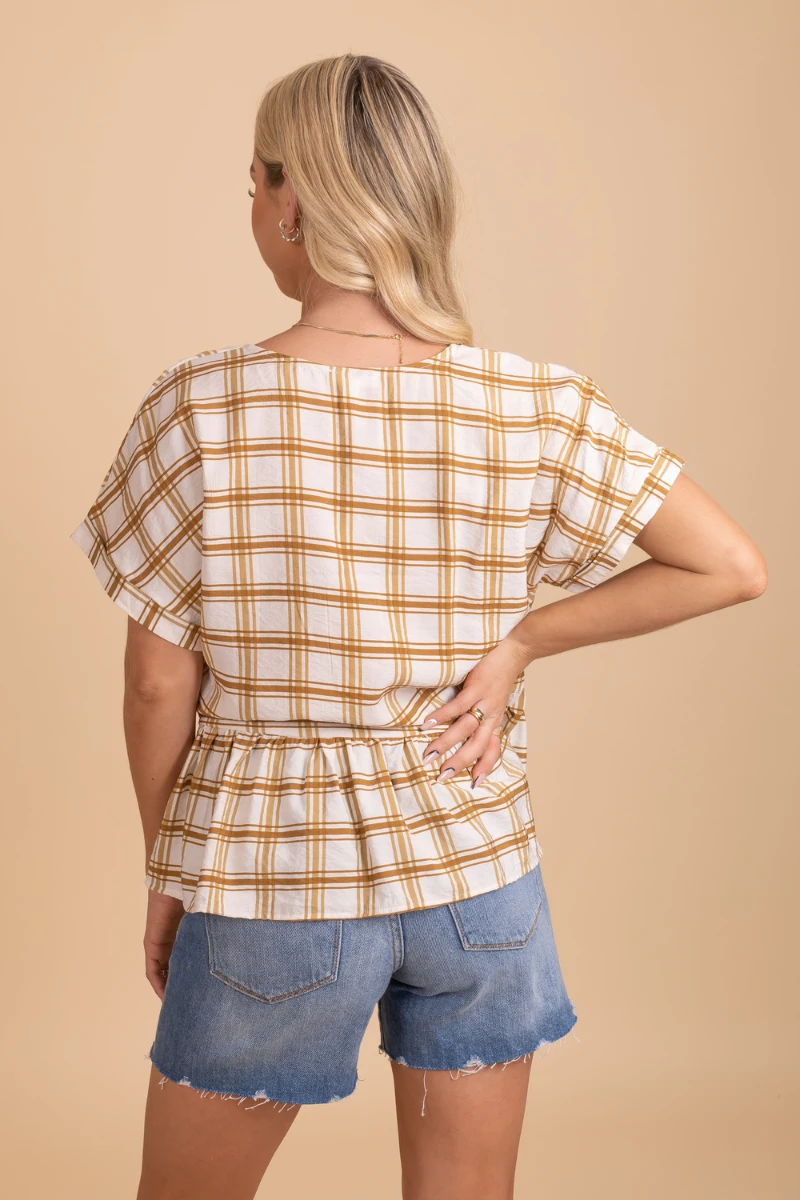 Courage To Fly Plaid Top 4 Courage To Fly Plaid Top - Image 2