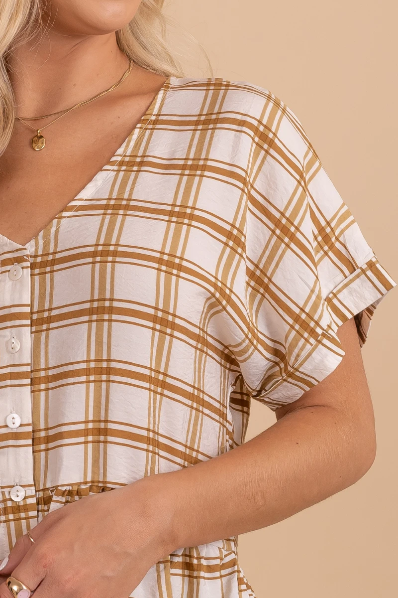 Courage To Fly Plaid Top 5 Courage To Fly Plaid Top - Image 3