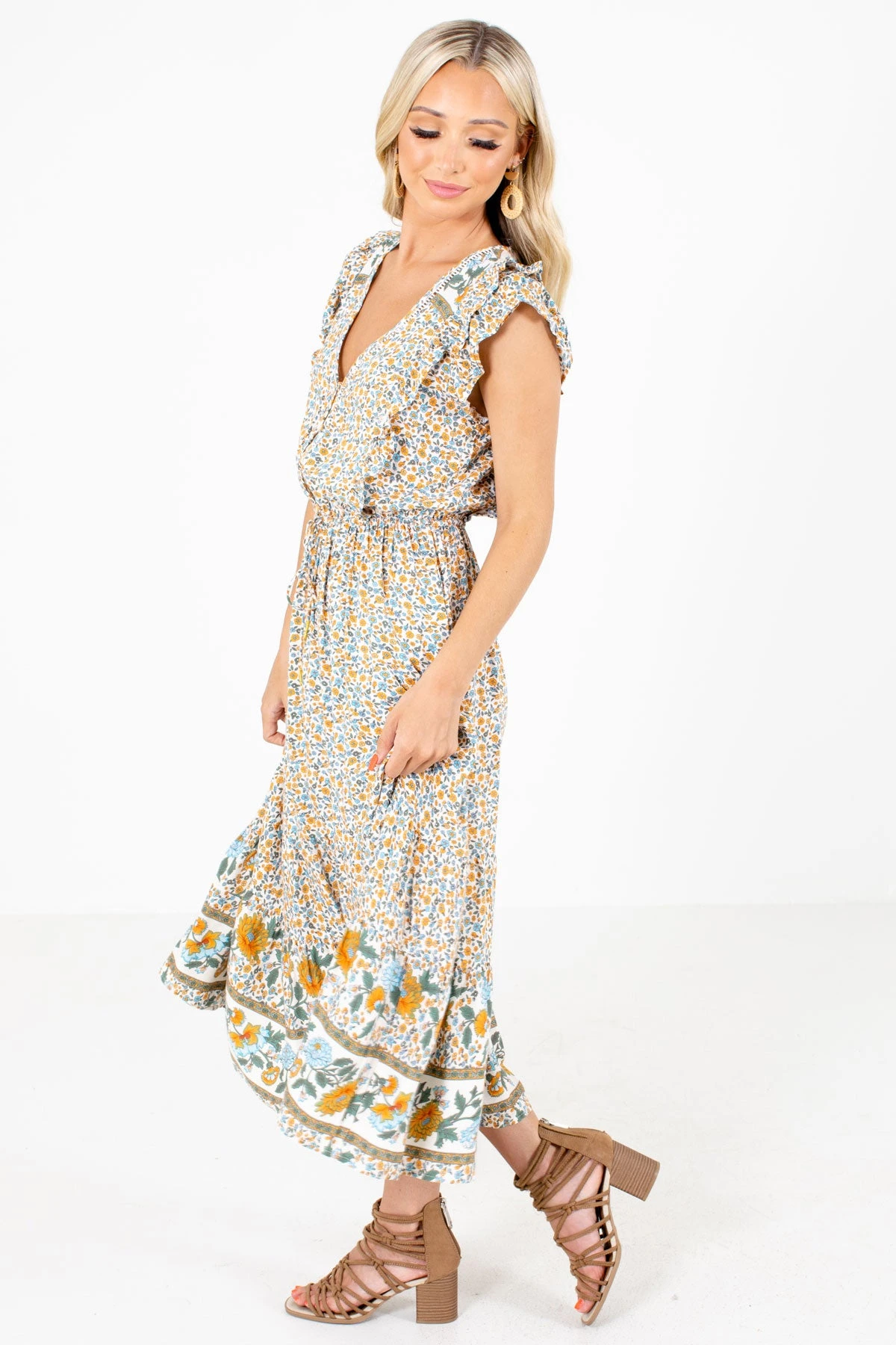 Create Your Sunshine White Floral Midi Dress 8 Create Your Sunshine White Floral Midi Dress - Image 6