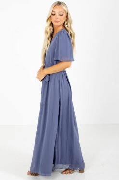 Dancing Queen Maxi Dress 16 Dancing Queen Maxi Dress -Outlet Bella Ella Boutique Store Dancing Queen Blue Dress side 5000x
