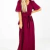Dancing Queen Maxi Dress 1 Dancing Queen Maxi Dress -Outlet Bella Ella Boutique Store Dancing Queen Burgundy Dress Front 5000x