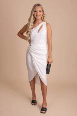 Dare To Love Me One Shoulder Midi Dress